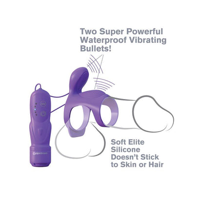 Fantasy C Ringz Anillo Vibrador para Parejas Ultimate Cage Purpura