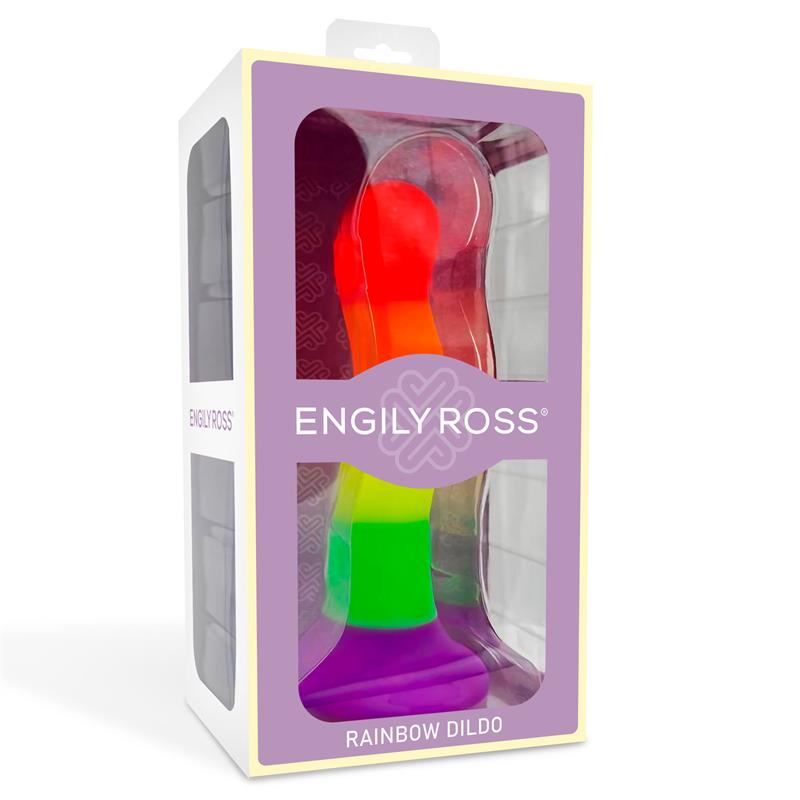 Dildo Color Arcoiris LGBT 18 cm