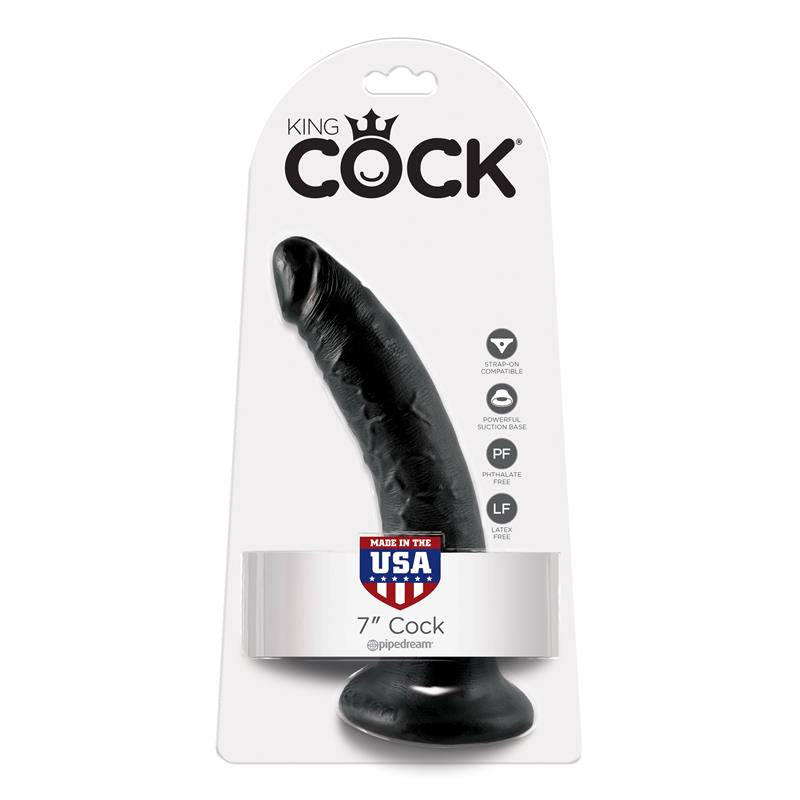 King Cock Pene de 7 Color Negro