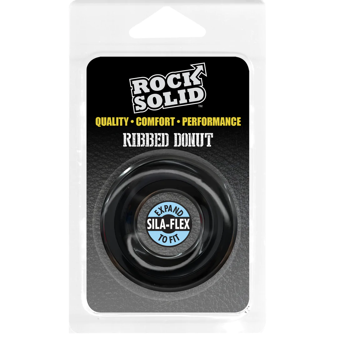 Ribbed Donut - Cockring Black