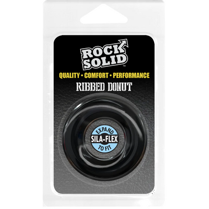 Ribbed Donut - Cockring Black