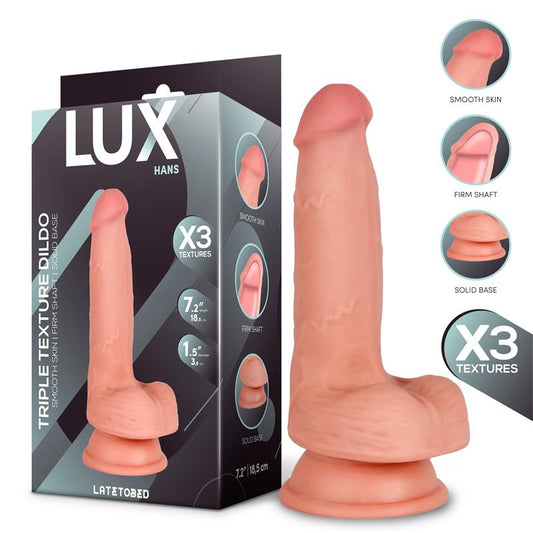 Hans Dildo Triple Densidad con Testiculos 72