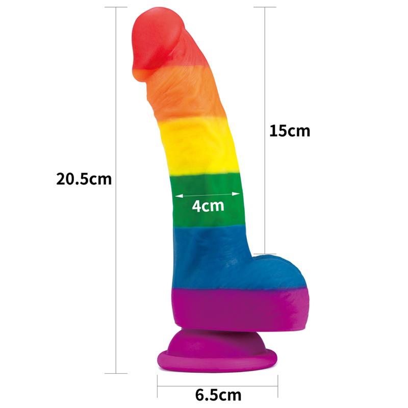Dildo Prider 8 Silicona Liquida LGBT