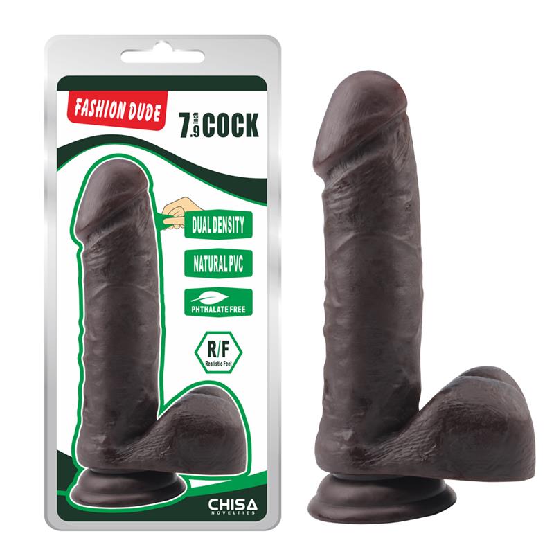 Dildo Dual Density Fashion Dude 79 Marron