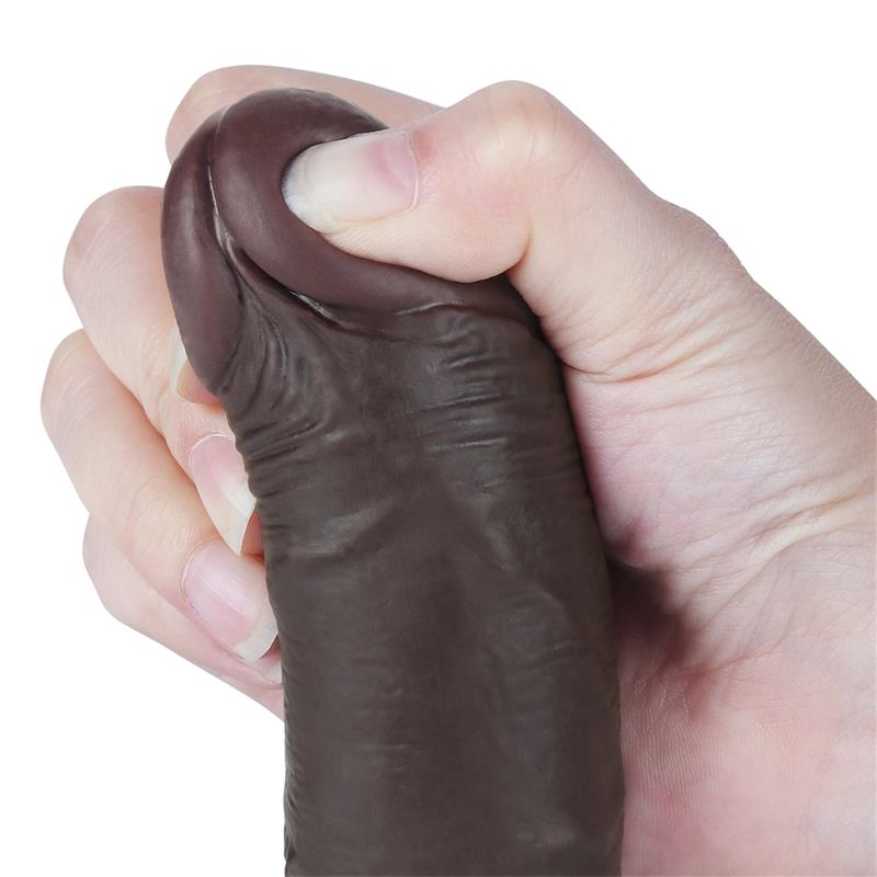 Dildo Dual Layer Piel Deslizante Retractil 75