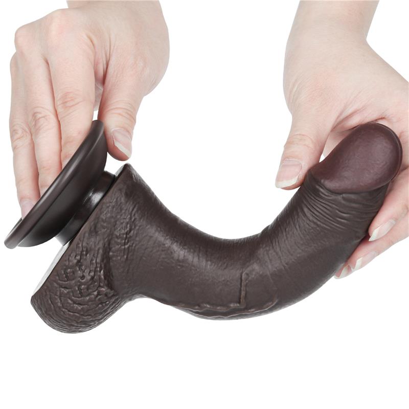 Dildo Dual Layer Piel Deslizante Retractil 75