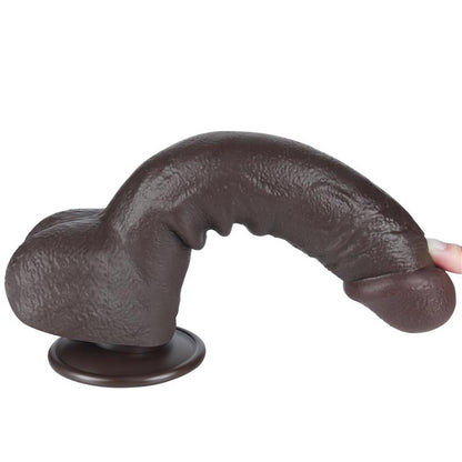 Dildo Dual Layer Piel Deslizante Retractil 95