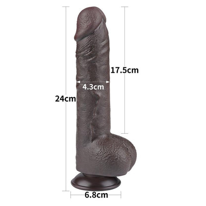 Dildo Dual Layer Piel Deslizante Retractil 95