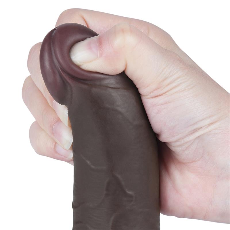 Dildo Dual Layer Piel Deslizante Retractil 75