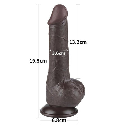 Dildo Dual Layer Piel Deslizante Retractil 75