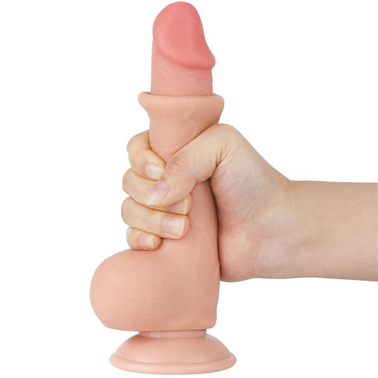 Dildo Dual Layer Piel Deslizante Retractil 75