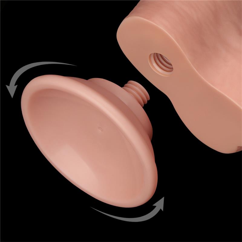Dildo Dual Layer Piel Deslizante Retractil 8