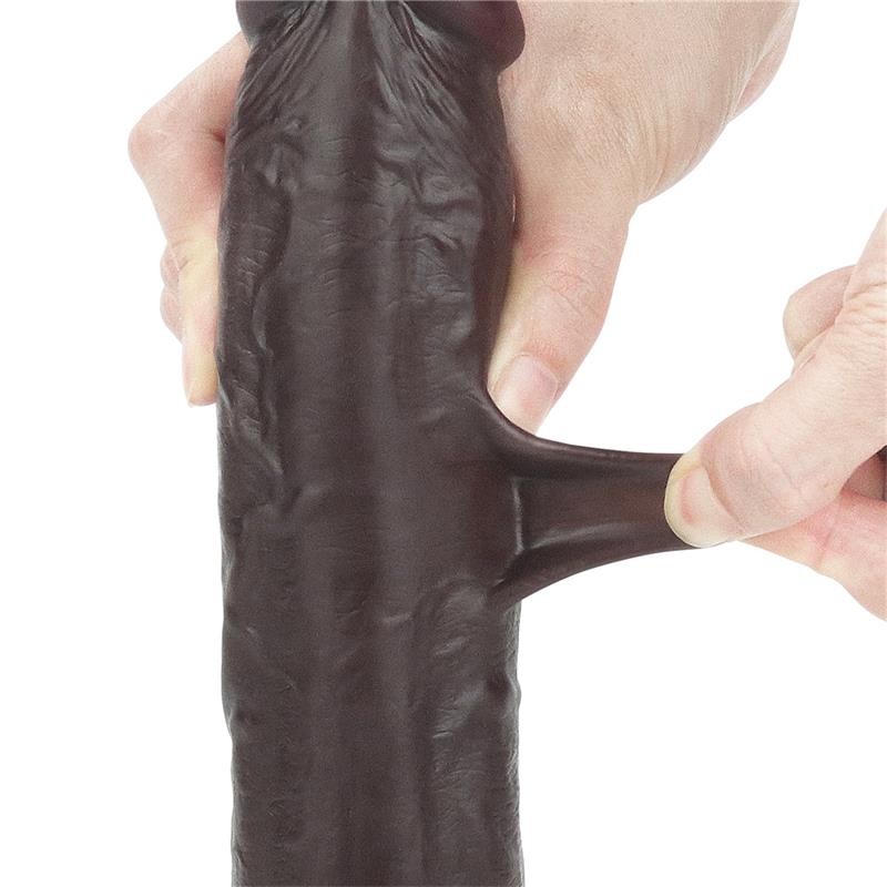 Dildo con Piel Retractil 9 Negro