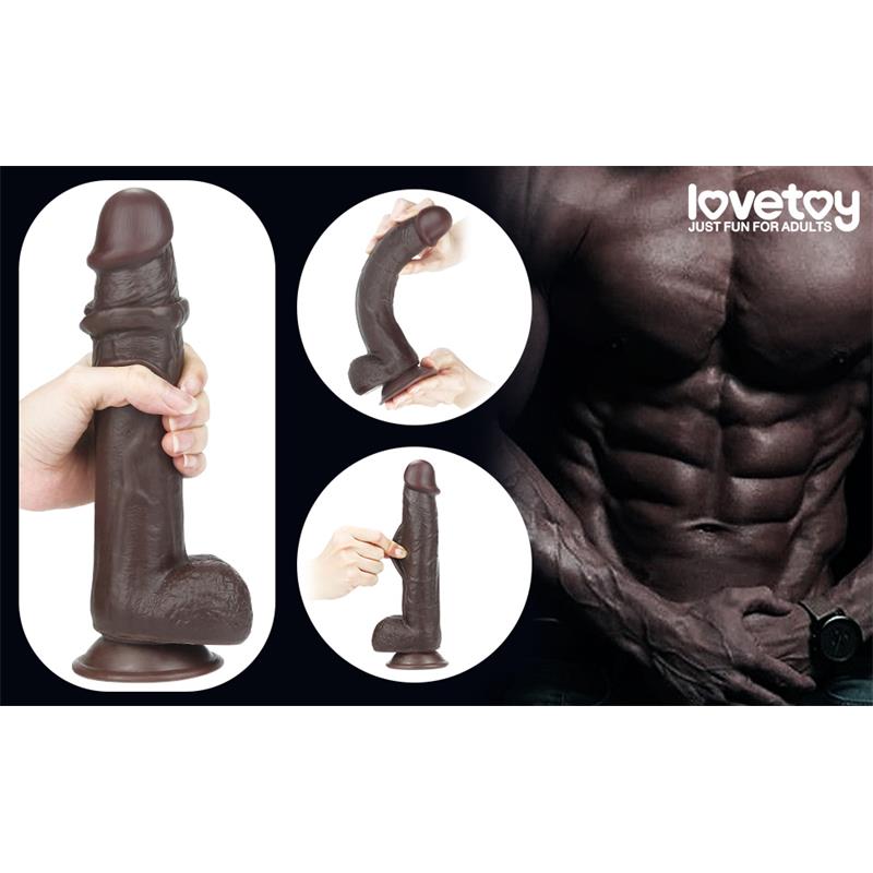 Dildo con Piel Retractil 9 Negro