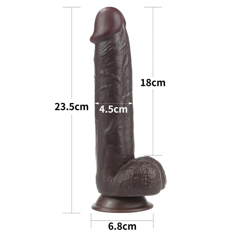 Dildo con Piel Retractil 9 Negro