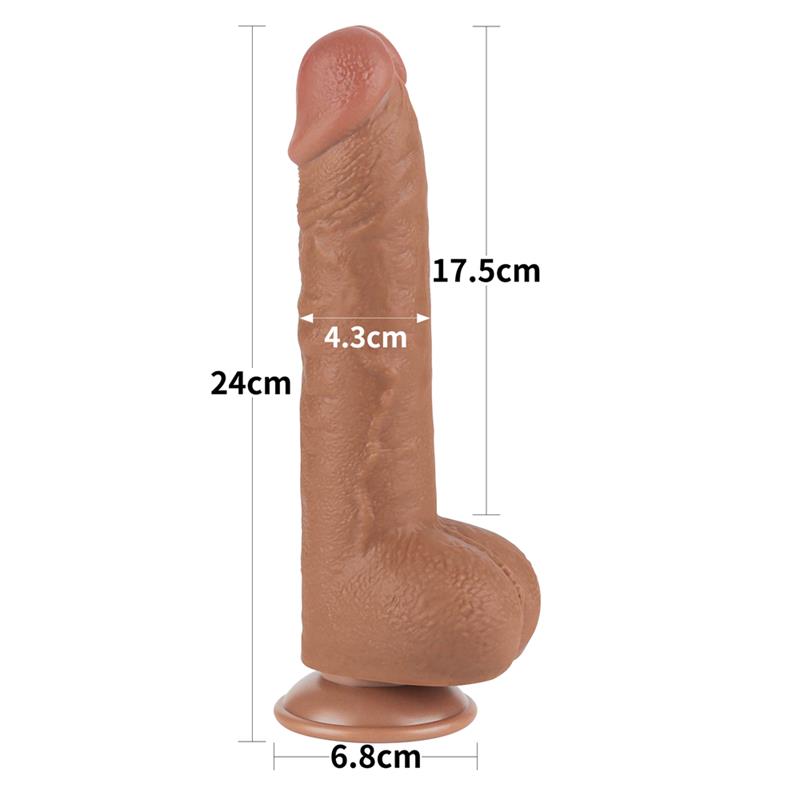 Dildo con Piel Retractil 95 Bronceado