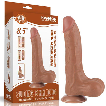 Dildo con Piel Retractil 85 Bronceado