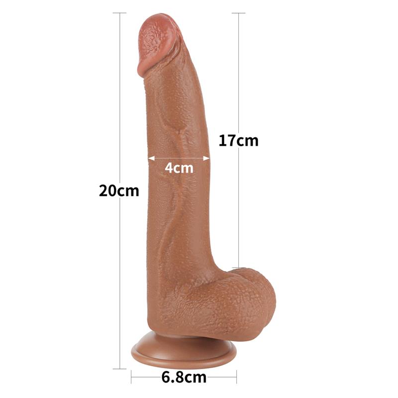 Dildo con Piel Retractil 85 Bronceado
