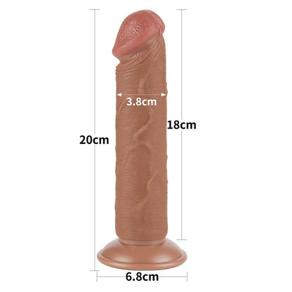 Dildo con Piel Retractil 8 Bronceado