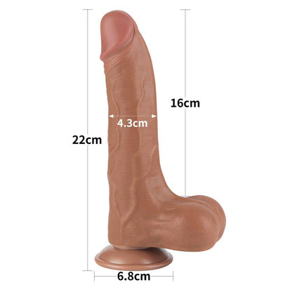 Dildo Sliding Skin 85 Marron