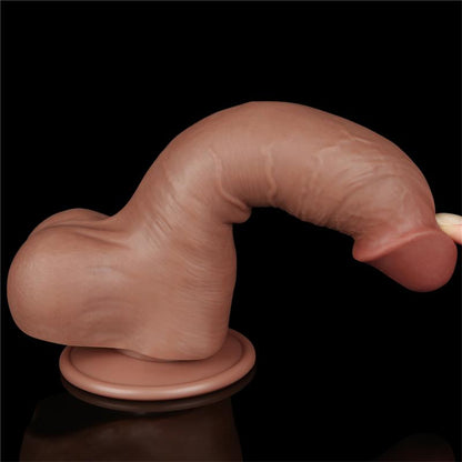 Dildo Sliding Skin 8 Marron