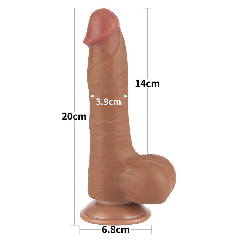 Dildo Sliding Skin 8 Marron