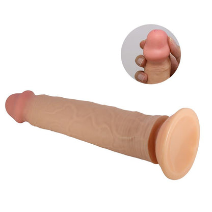 Sharife Dildo con Piel Deslizante Retractil 25 cm