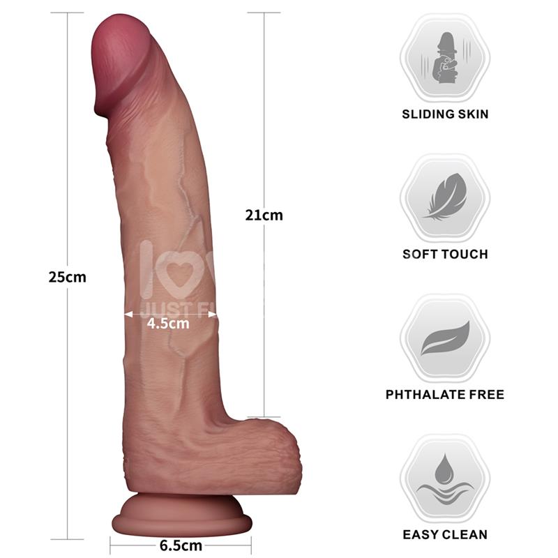 Sliding PRO II Dildo Piel Deslizante Retractil Dual layer 10
