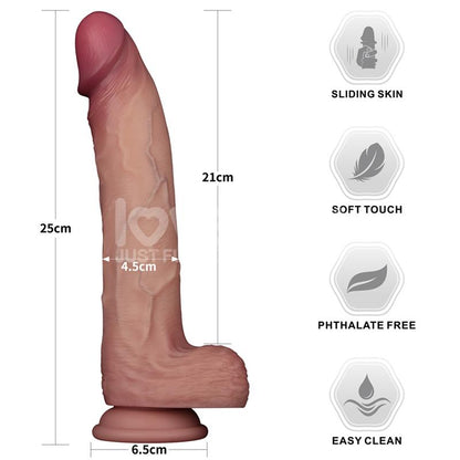 Sliding PRO II Dildo Piel Deslizante Retractil Dual layer 10
