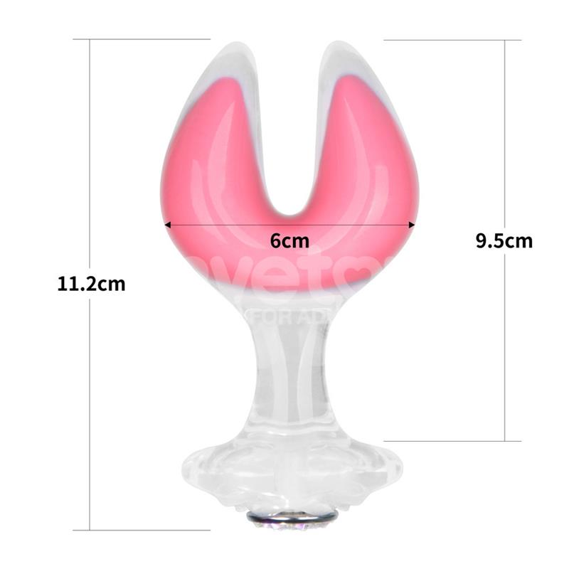 Gemoria Plug Anal Silicona Doble Punta Brilla en la Oscuridad