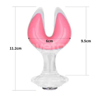 Gemoria Plug Anal Silicona Doble Punta Brilla en la Oscuridad