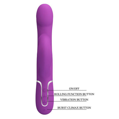 Zalin Vibrador con Bolas Rotatorias y Lengua