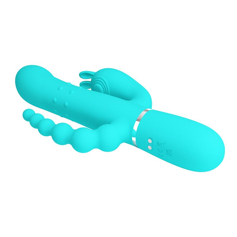 Cammy Vibrador con Bolas Rotadoras y Cadena Anal