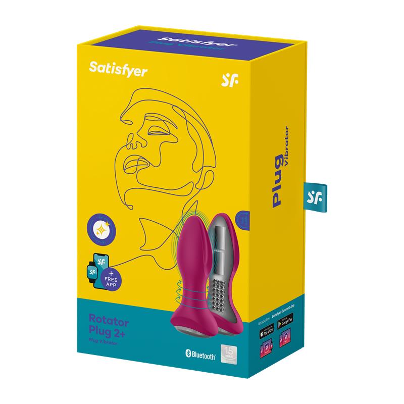 Rotator Plug 2 Plug Anal con APP USB Fuchsia