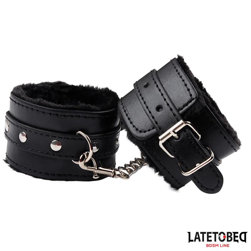Esposas para Tobillos con Pelo Negro