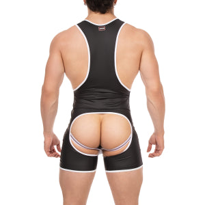 Singlet Cuerpo Kam Negro-Blanco
