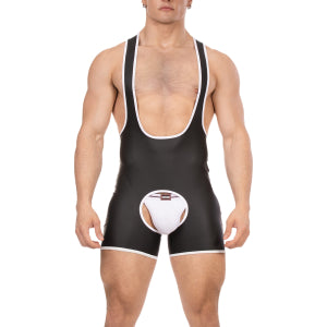 Singlet Cuerpo Kam Negro-Blanco