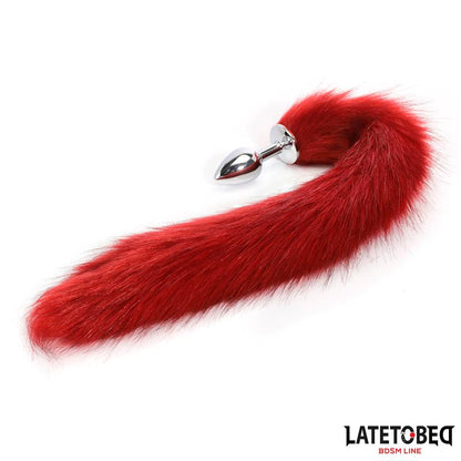 Plug Anal con Cola Rojo Vino 40 cm