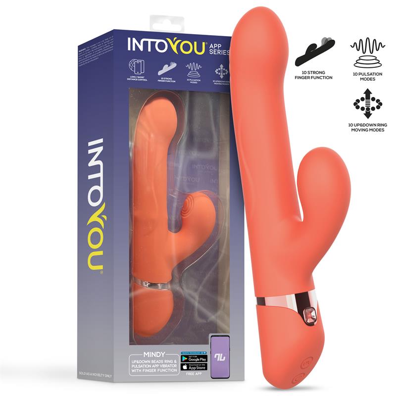 Mindy Vibrador con Anillo de Bolas Up and Down Finger y Pulsacion con APP