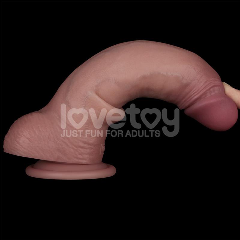 Dildo con Vibracion Piel Deslizante Silicona Dual Layer 85