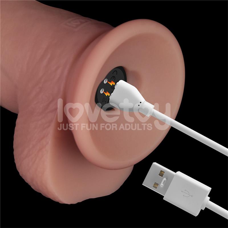Dildo con Vibracion Piel Deslizante Silicona Dual Layer 85