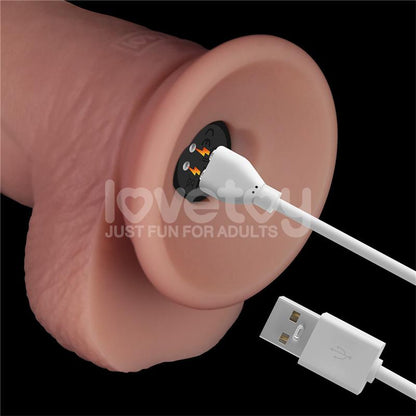 Dildo con Vibracion Piel Deslizante Silicona Dual Layer 85