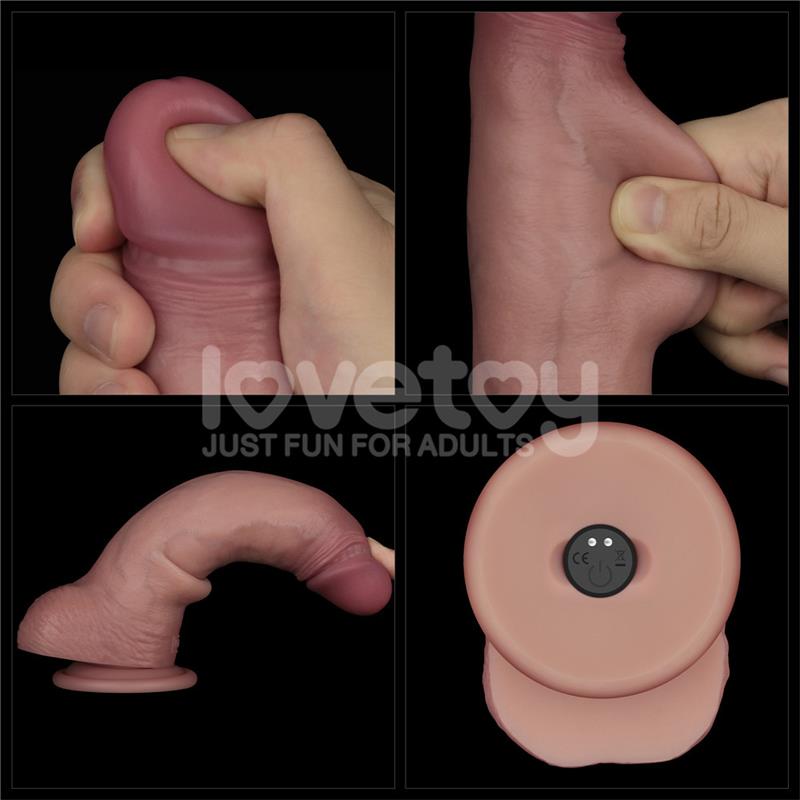 Dildo con Vibracion Piel Deslizante Silicona Dual Layer 85