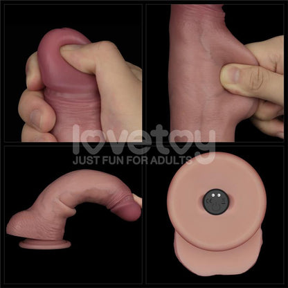 Dildo con Vibracion Piel Deslizante Silicona Dual Layer 85