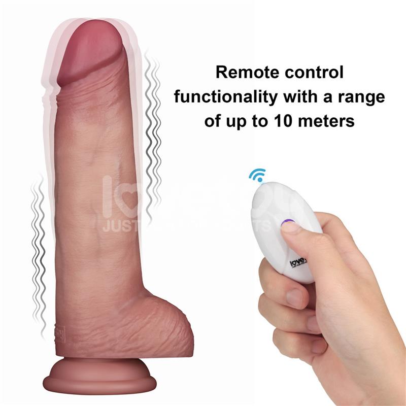 Dildo con Vibracion Piel Deslizante Silicona Dual Layer 85