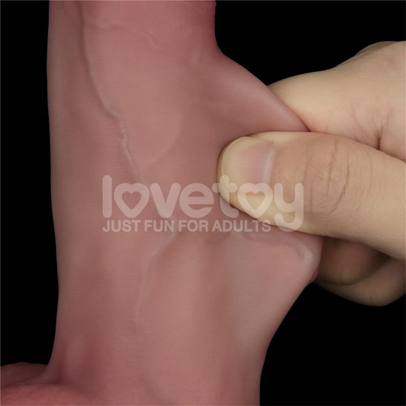 Dildo con Vibracion Piel Deslizante Silicona Dual Layer 8