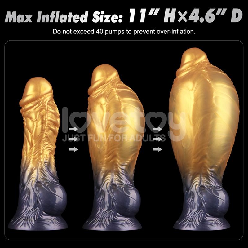 Dildo Inflable Silicona Dual Density 8