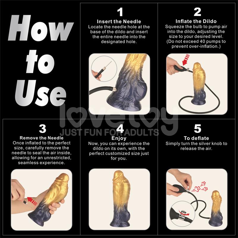 Dildo Inflable Silicona Dual Density 8