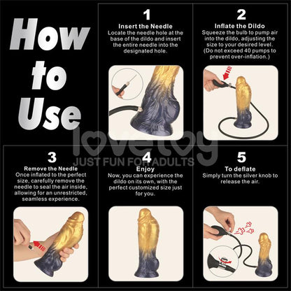 Dildo Inflable Silicona Dual Density 8