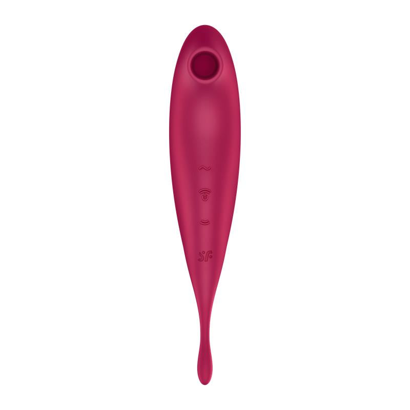 Twirling Pro Succionador y Vibrador APP Satisfyer Connect Dark Red